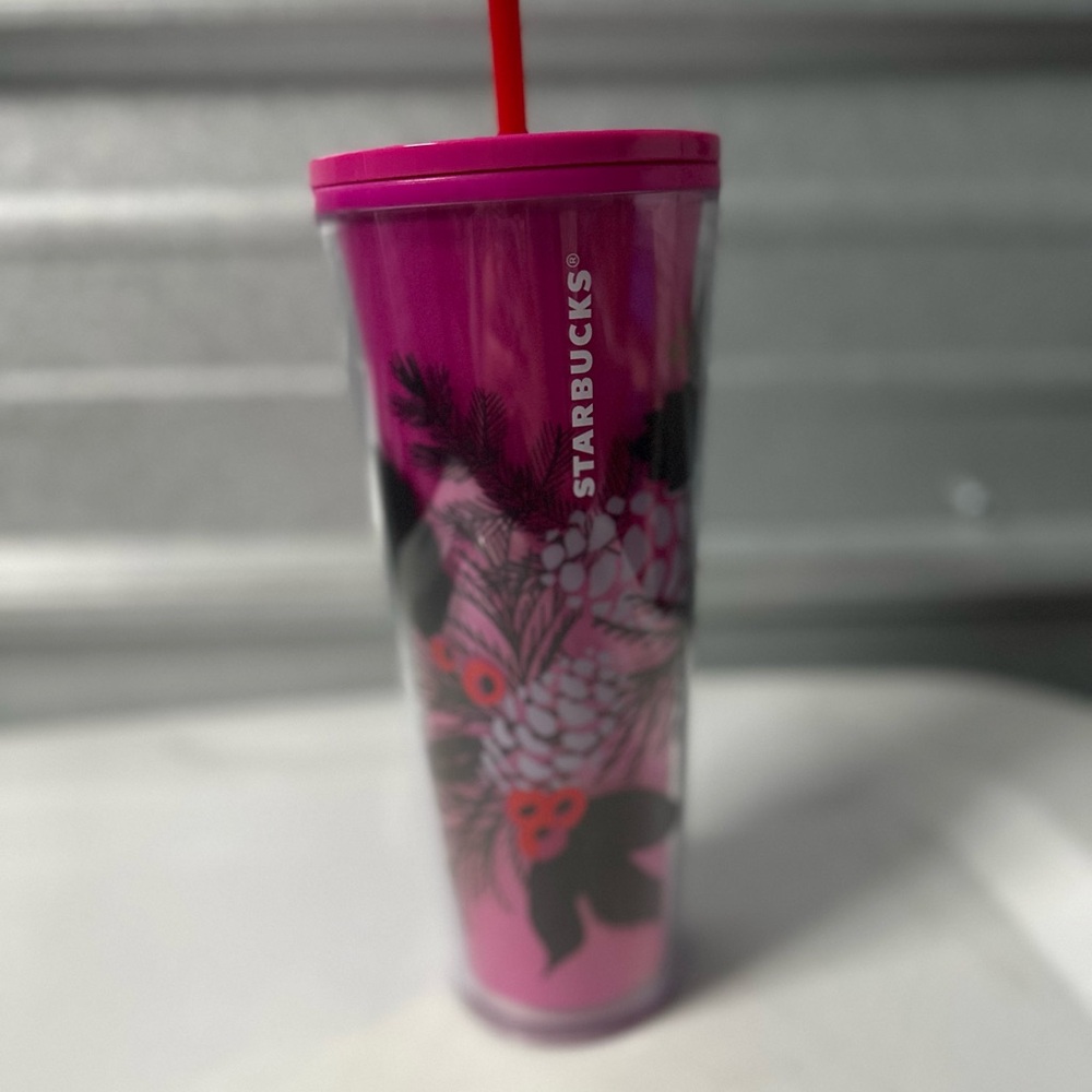 Starbucks Pink Floral Tumbler